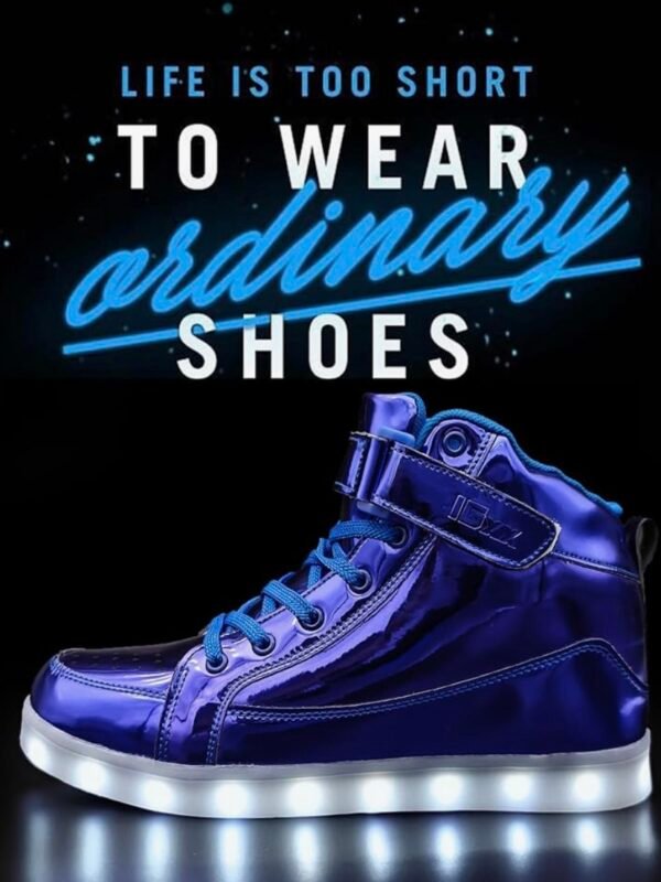 LED Light Up High Top Sneakers For Men Or Women (4.20) - Image 2