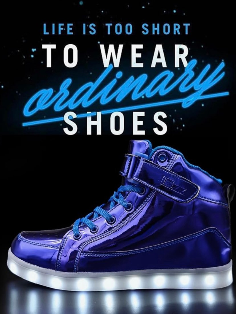 LED Light Up High Top Sneakers For Men Or Women (4.20) - Image 2