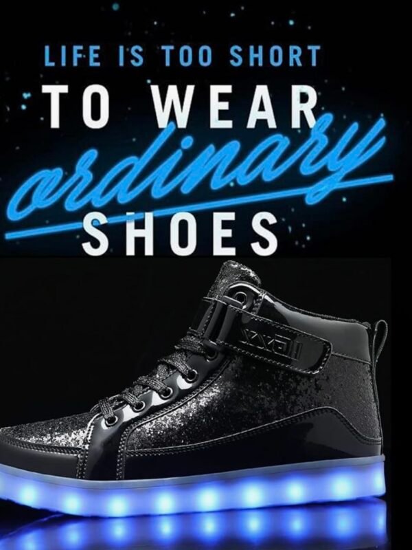 LED Light Up High Top Sneakers For Men Or Women (4.20) - Image 9