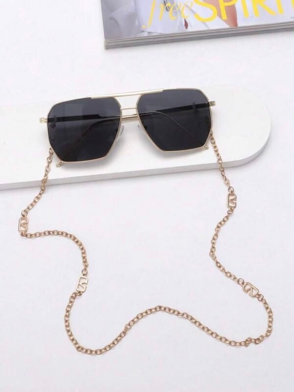 Aviator Gold Sunglasses For Women (4.88) - Image 2
