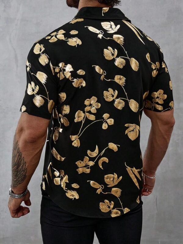 Men's Gold & Black Button Up Shirt (4.95) - Image 7