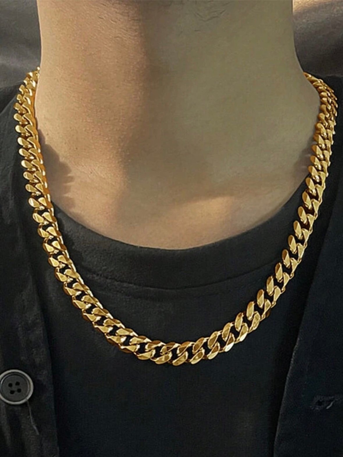 Men's Gold Thick Chain Link Necklace (4.89)