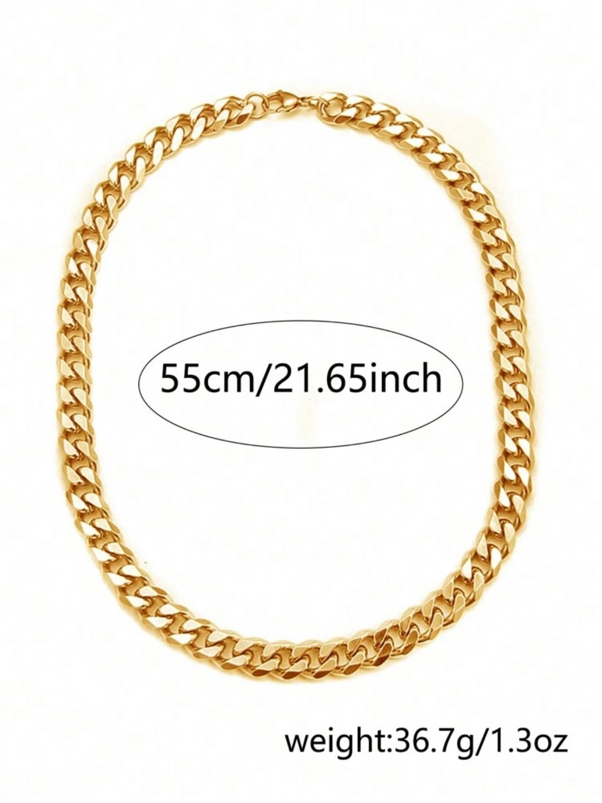 Men's Gold Thick Chain Link Necklace (4.89) - Image 6