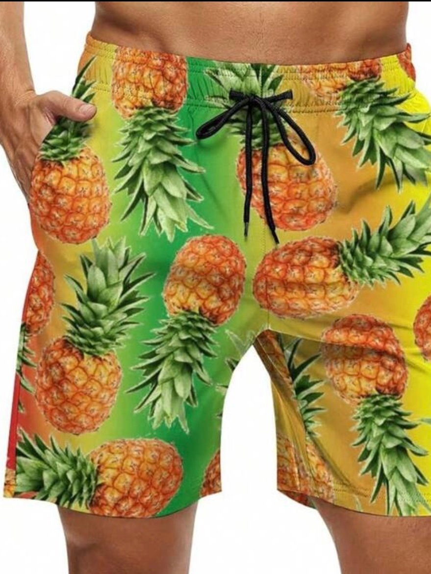 Lifestyle LS Pineapple Men's Swim Trunks PLAYS WELL WITH OTHERS (5.0) - Image 5