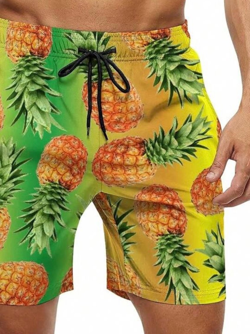 Lifestyle LS Pineapple Men's Swim Trunks PLAYS WELL WITH OTHERS (5.0) - Image 4