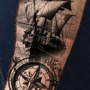 Screenshot Temporary Pirate Ship & Compass Tattoo (5.0)