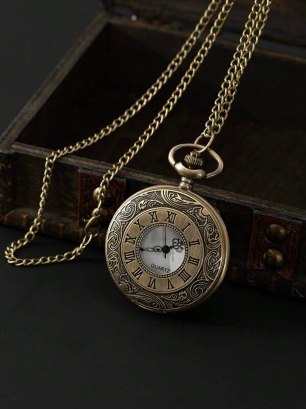 Pirate Necklace Pocket Watch Roman Rustic (4.92)
