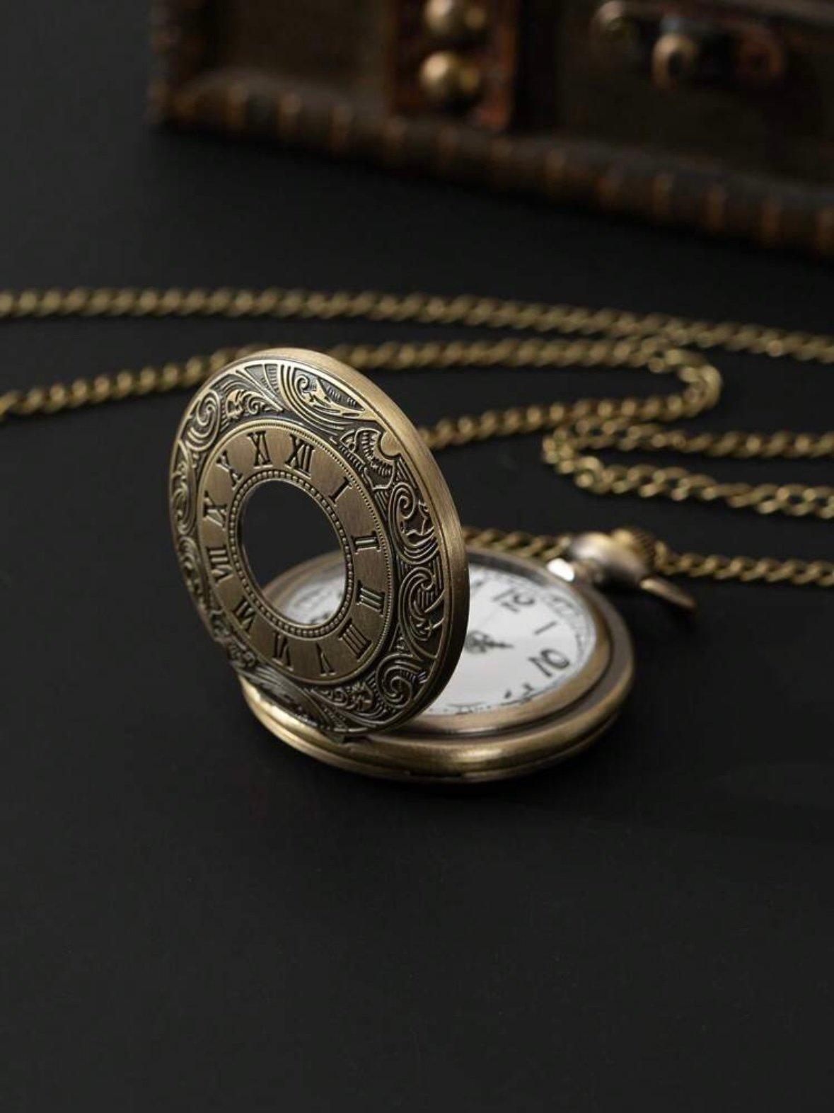 Pirate Necklace Pocket Watch Roman Rustic (4.92) - Image 4