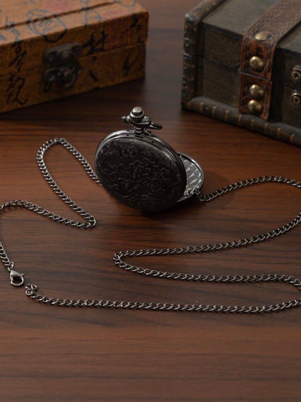 Pirate Necklace Pocket Watch Roman Rustic (4.92) - Image 9