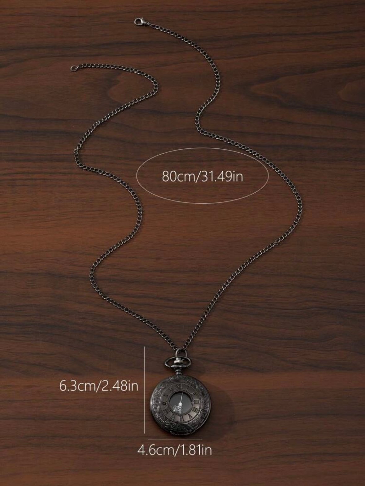 Pirate Necklace Pocket Watch Roman Rustic (4.92) - Image 7