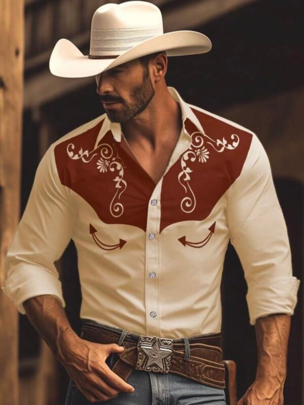 Men's Sexy Western Cowboy Wear Shirt (4.83) - Image 8