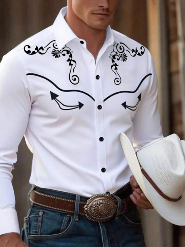 Men's Sexy Western Cowboy Wear Shirt (4.83) - Image 6