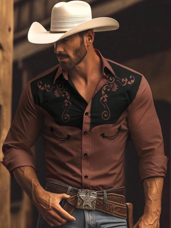 Men's Sexy Western Cowboy Wear Shirt (4.83) - Image 7