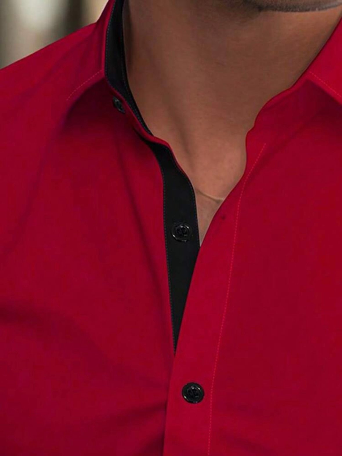 Men's Fitted Button Up Collared Shirt (4.94) - Image 3