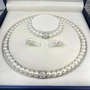 Screenshot Pearl Jewelry Set Necklace Bracelet & Earrings (4.88)