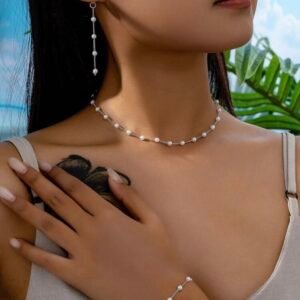 Screenshot Set Of Chic Bracelet Necklace Earring Set For Women (4.87)