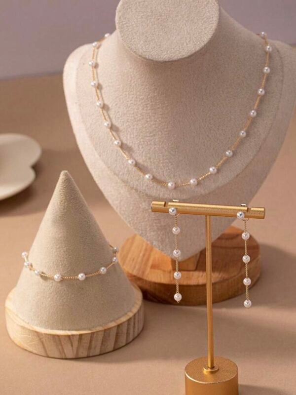 Set Of Chic Bracelet Necklace Earring Set For Women (4.87) - Image 5