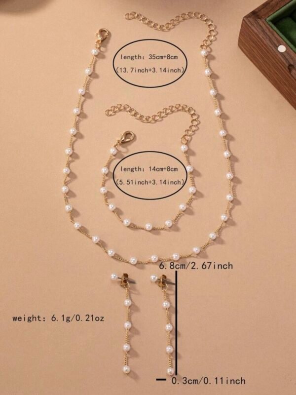 Set Of Chic Bracelet Necklace Earring Set For Women (4.87) - Image 7