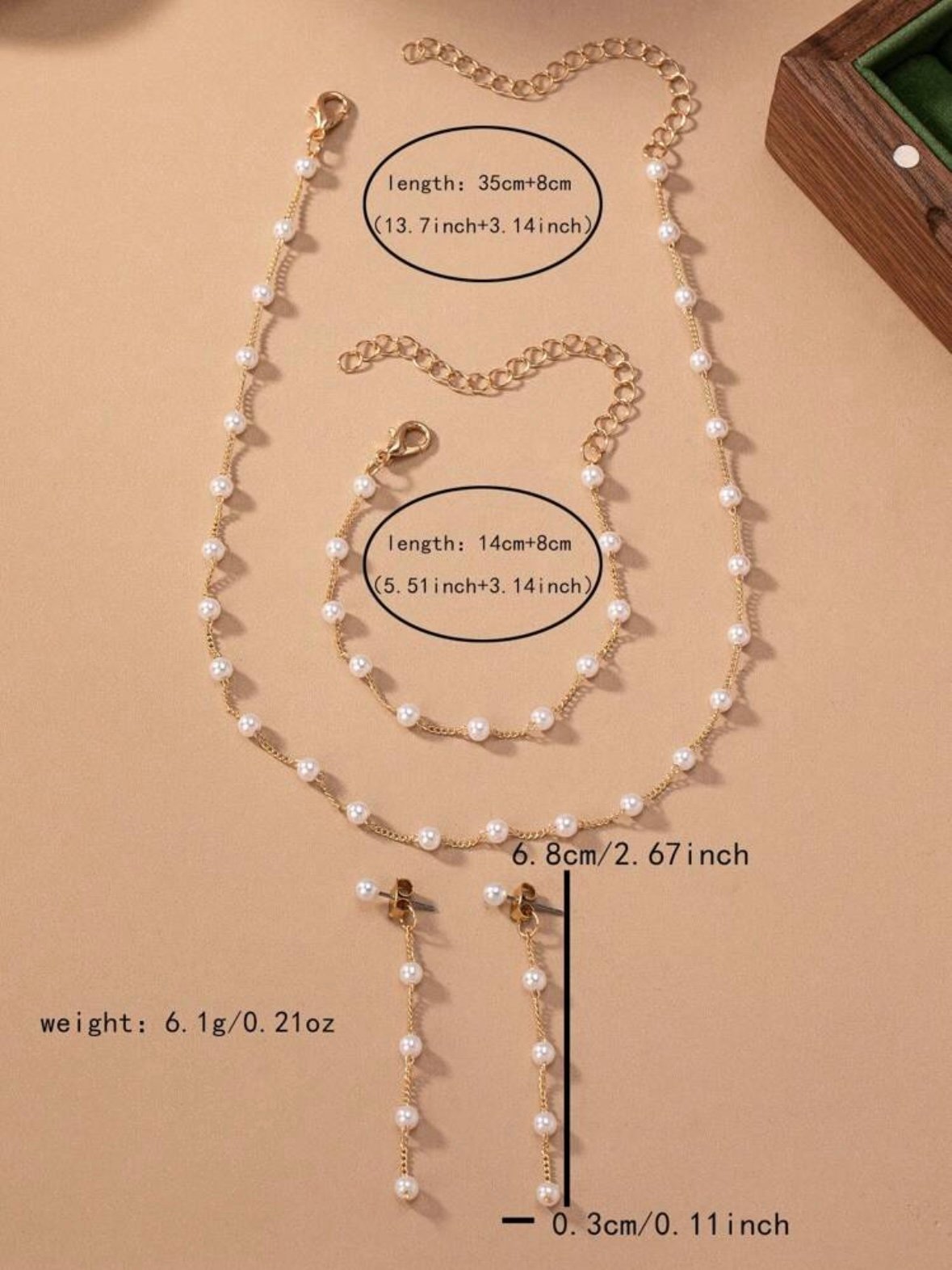 Set Of Chic Bracelet Necklace Earring Set For Women (4.87) - Image 7