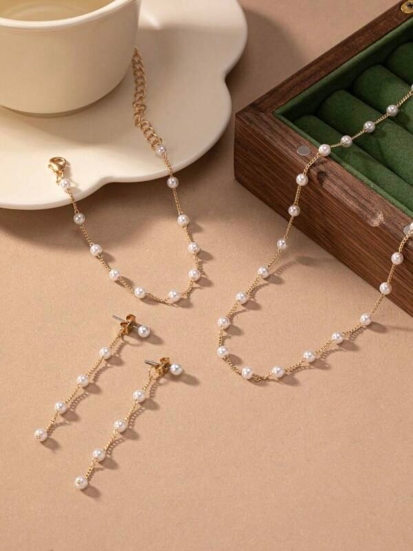 Set Of Chic Bracelet Necklace Earring Set For Women (4.87) - Image 6
