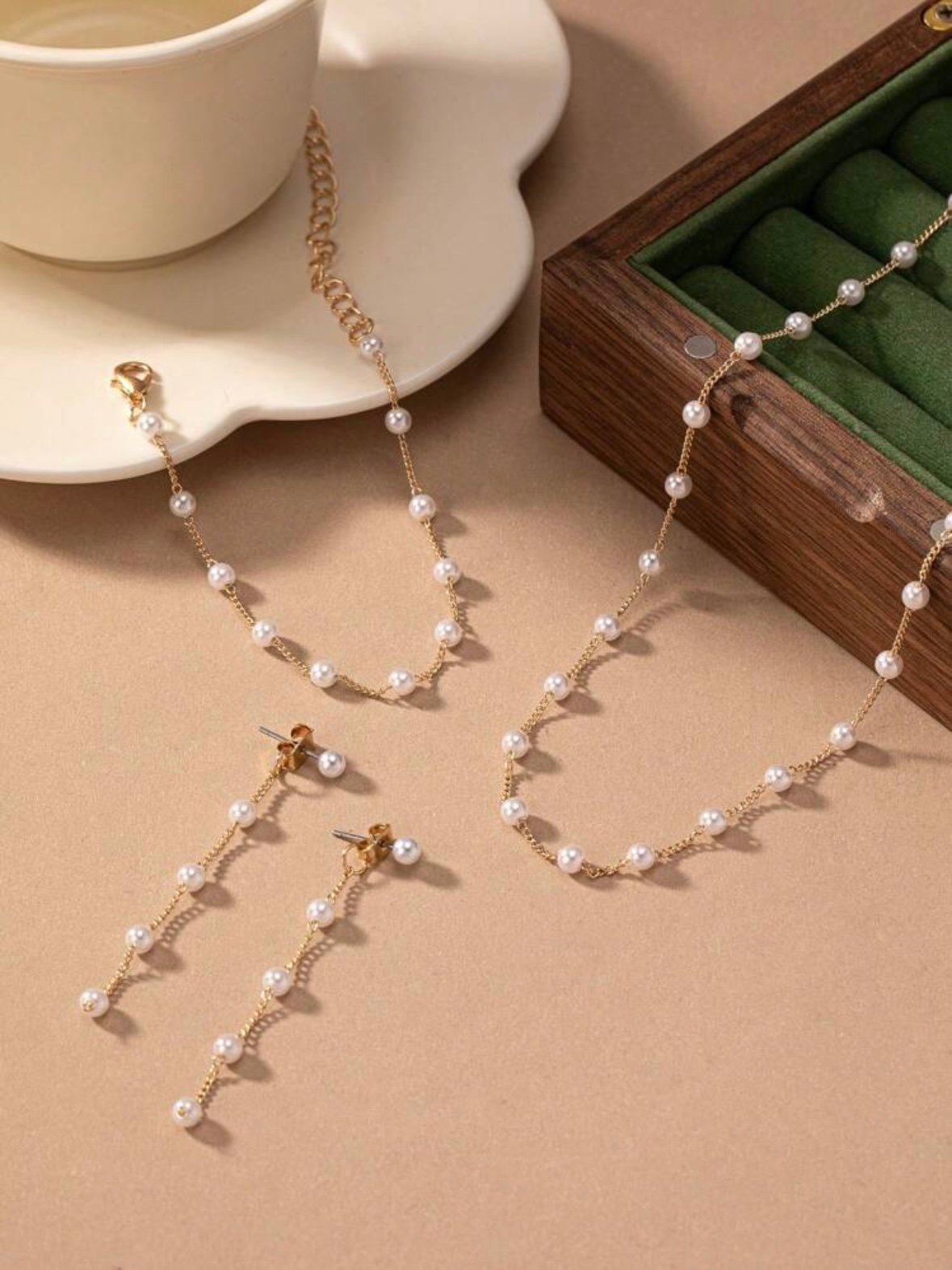 Set Of Chic Bracelet Necklace Earring Set For Women (4.87) - Image 6