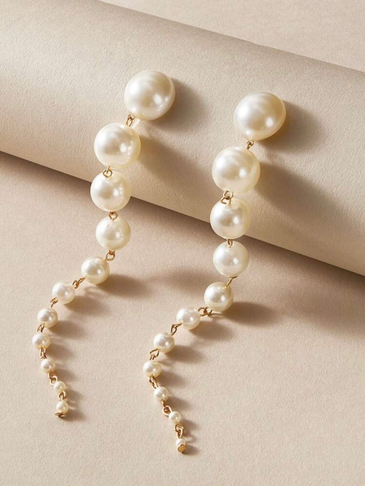Sexy Elegant Long Tassel Faux Pearl Earrings (4.93) - Image 5