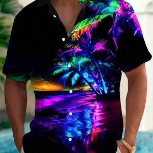 Screenshot Men's Neon Tropic Button Up Shirt (4.97)