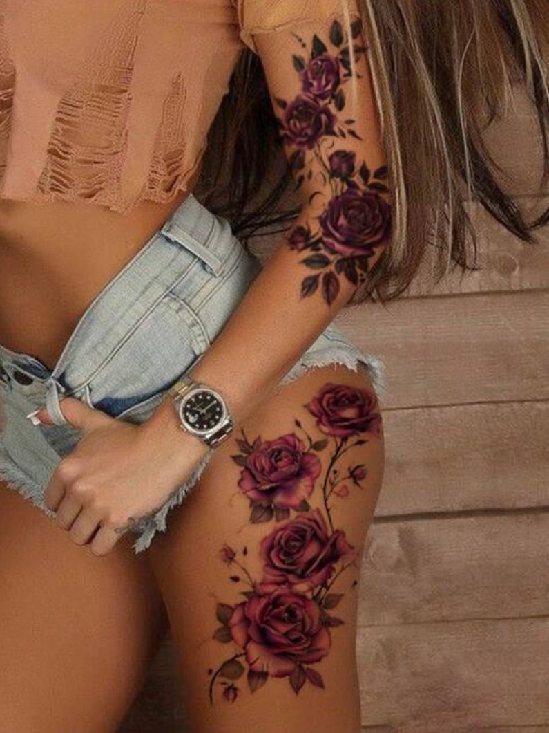 Temporary Flower & Butterfly Body Tattoo Stickers For Women (4.96)