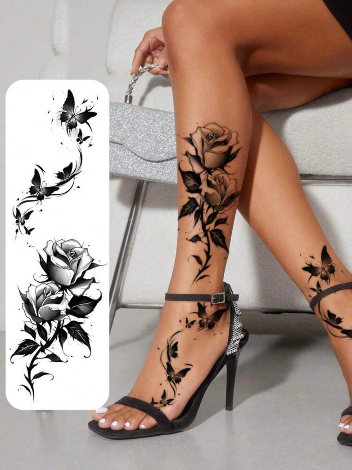 Temporary Flower & Butterfly Body Tattoo Stickers For Women (4.96) - Image 10