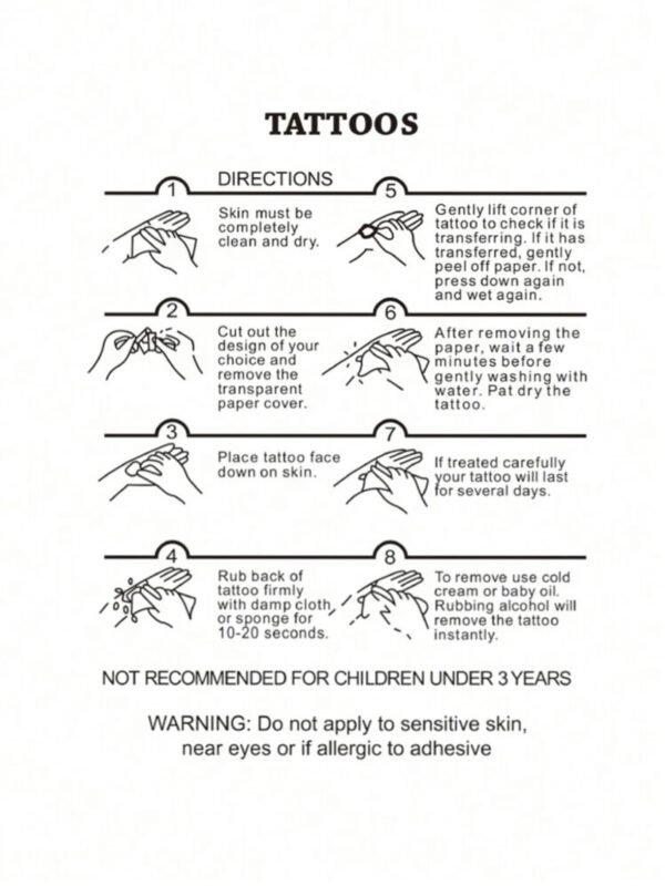 Temporary Flower & Butterfly Body Tattoo Stickers For Women (4.96) - Image 7