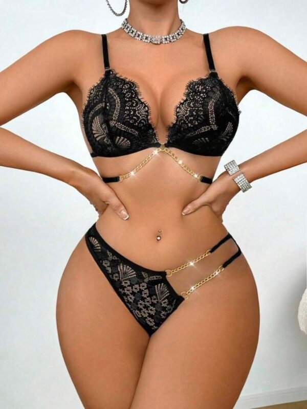 Lace Bra & Thong Lingerie Chain Set (4.90) - Image 6