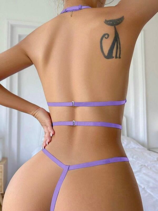 Cut Out Rose Lace Lingerie Bralette & Thong Set (4.91) - Image 9