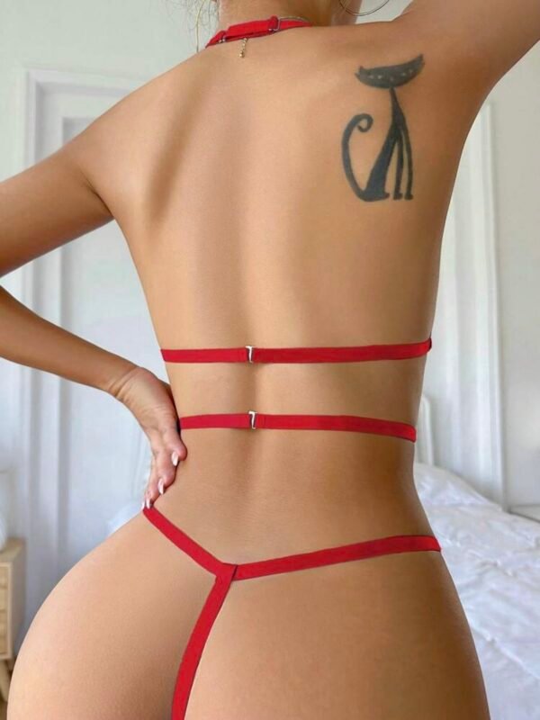 Cut Out Rose Lace Lingerie Bralette & Thong Set (4.91) - Image 7