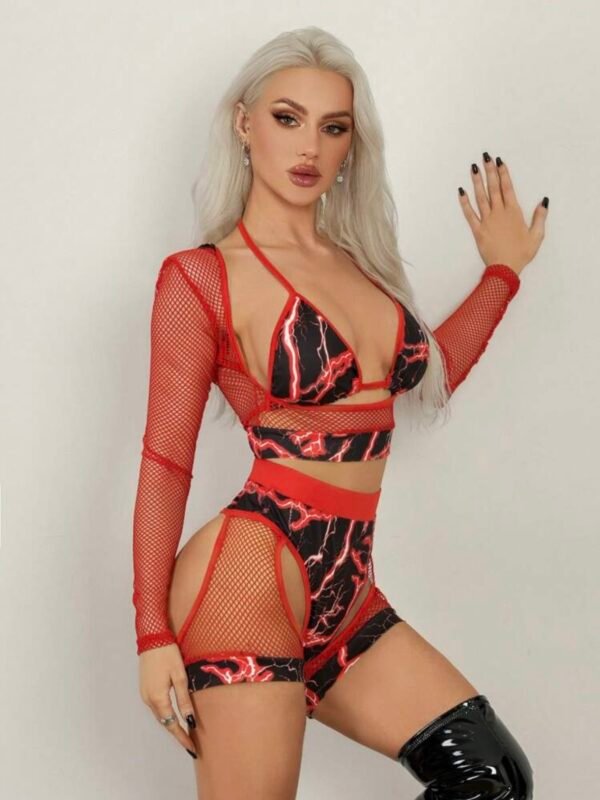 Women's Neon Lightning Print Set (4.86) - Image 11