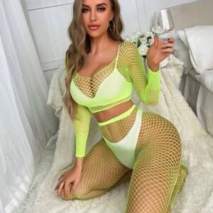 Cut Out Fishnet Women's Lingerie Set (4.90)