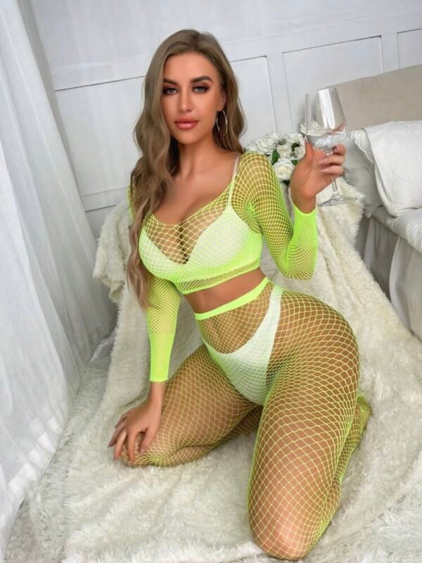 Cut Out Fishnet Women's Lingerie Set (4.90)