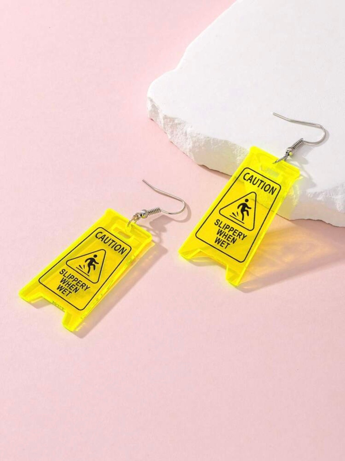 Caution Slipper When Wet Earrings For Women (4.94) - Image 3