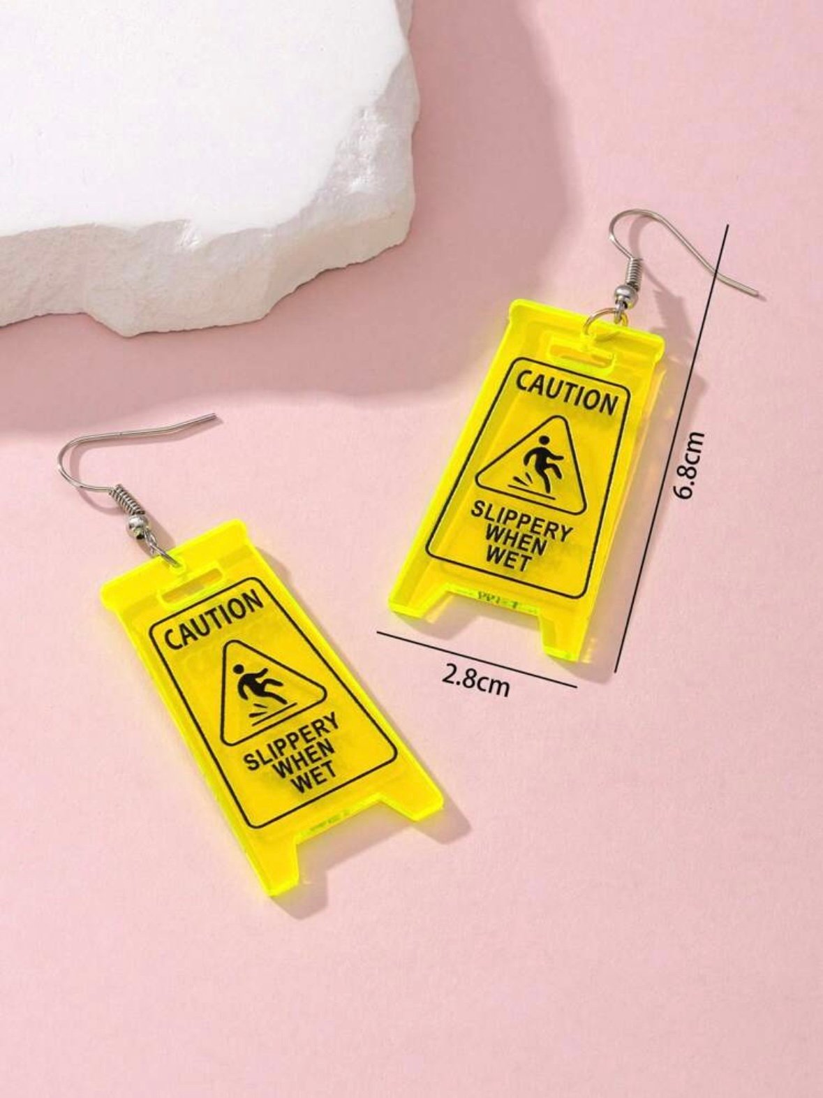 Caution Slipper When Wet Earrings For Women (4.94) - Image 4