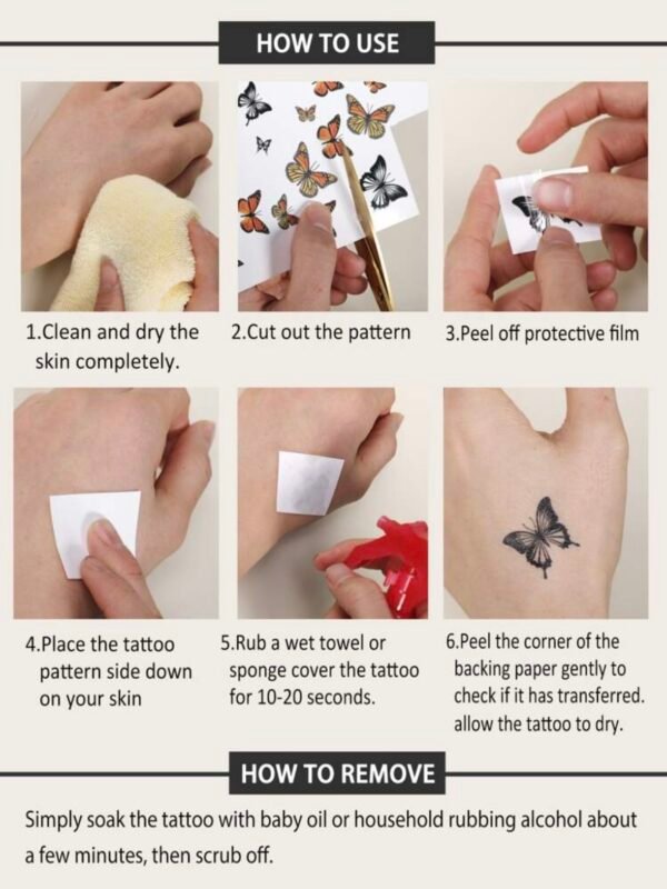 Temporary Tattoo For Collarbone Or Back 6 Sheets (4.95) - Image 6