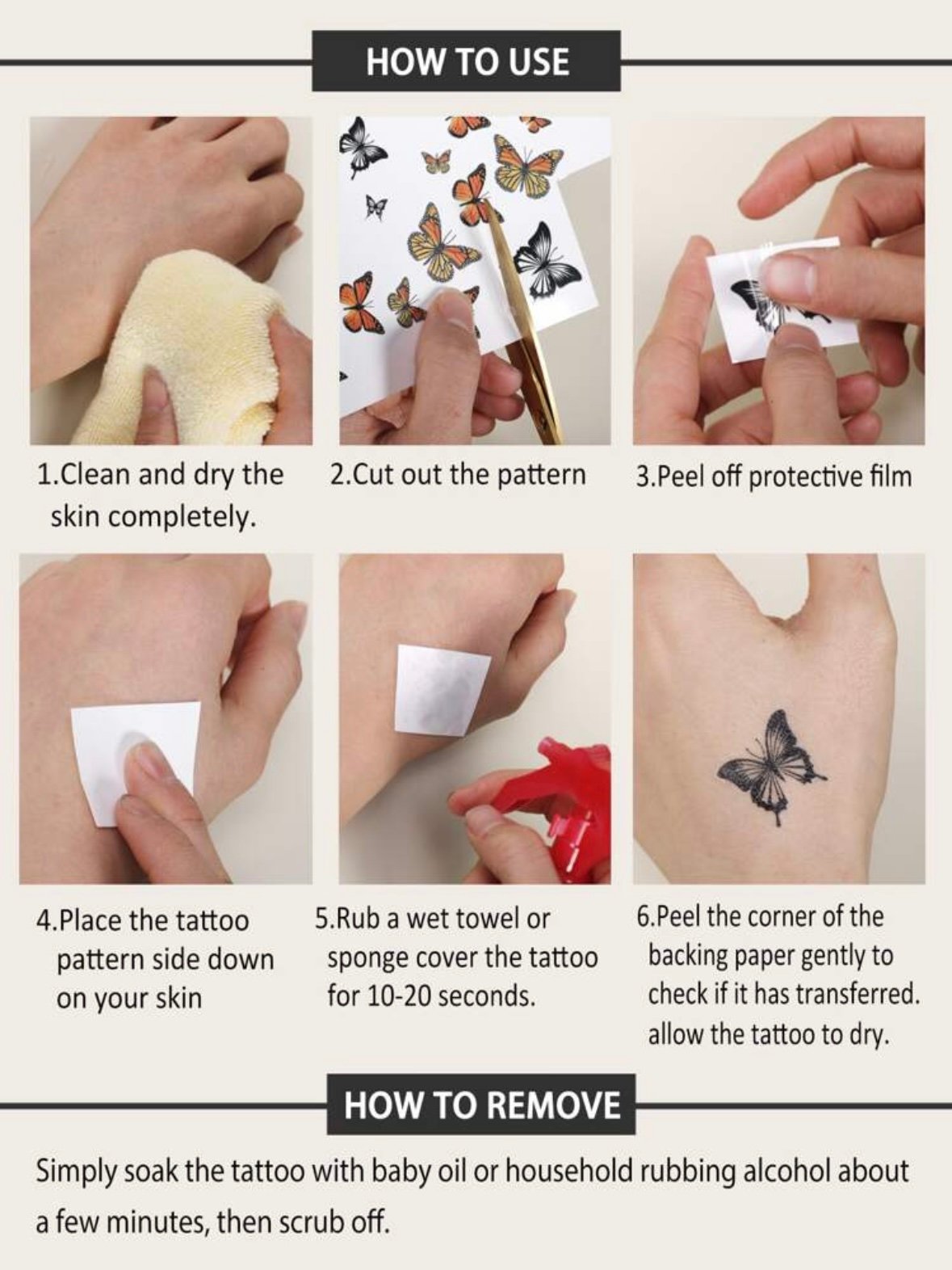 Temporary Tattoo For Collarbone Or Back 6 Sheets (4.95) - Image 6