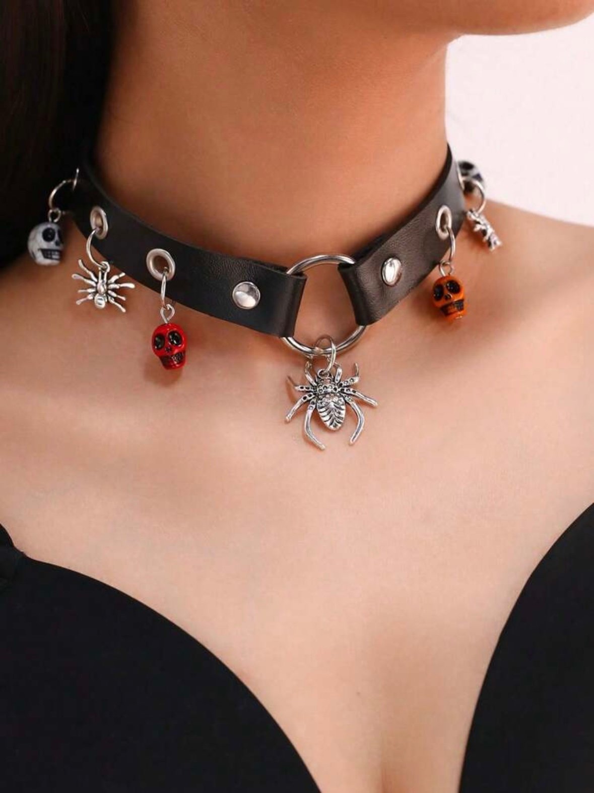 Spike Gothic PU Leather Necklace (4.93) - Image 5