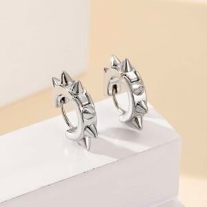 Screenshot Silver Punk Spiked Shape Earrings (4.85)