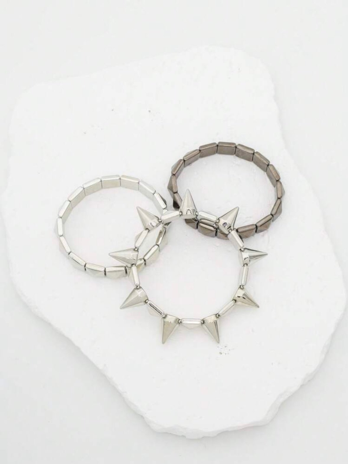 3pcs Spiked Rivet Bracelet's Rivet & Spikes (4.97) - Image 4