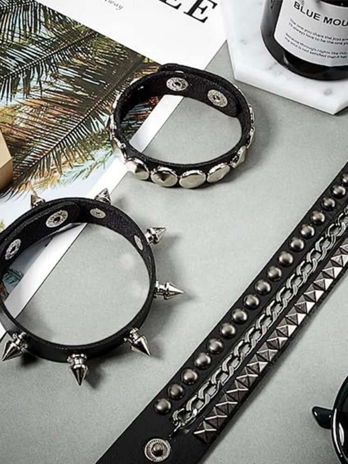 Punk PU Leather Cuff Bracelet Accessories (4.91) - Image 3