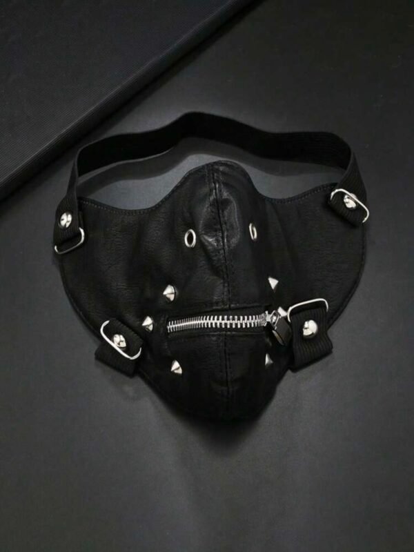 Party Punk PU Leather BDSM Bondage Face Mask (4.91) - Image 3