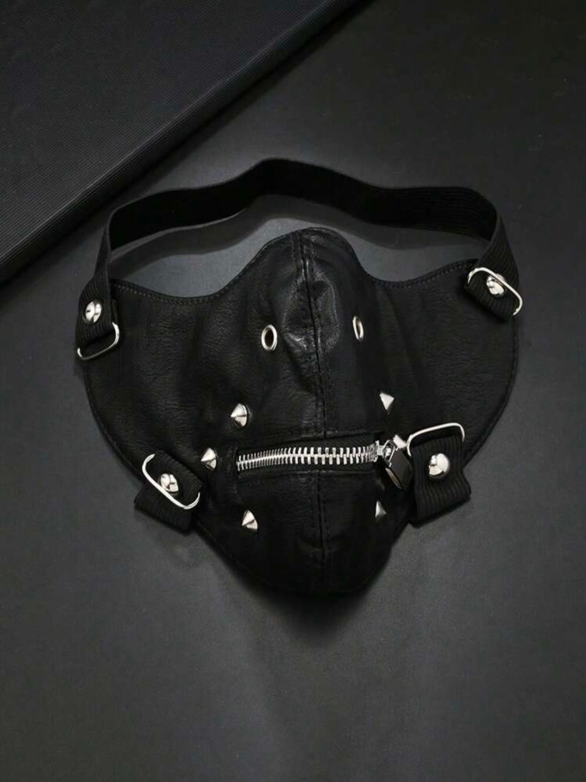 Party Punk PU Leather BDSM Bondage Face Mask (4.91) - Image 3