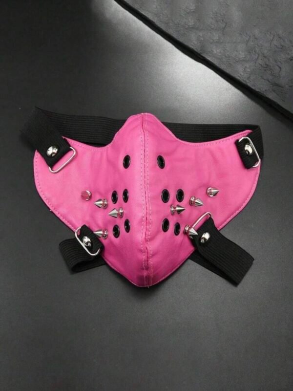 Party Punk PU Leather BDSM Bondage Face Mask (4.91) - Image 6