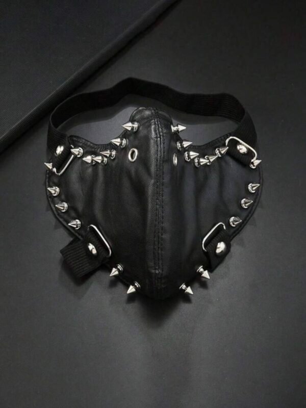 Party Punk PU Leather BDSM Bondage Face Mask (4.91) - Image 2