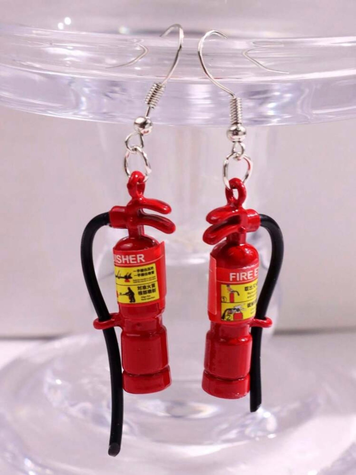Fire Extinguisher Fire Fighter Women's Earrings (4.95) - Image 4