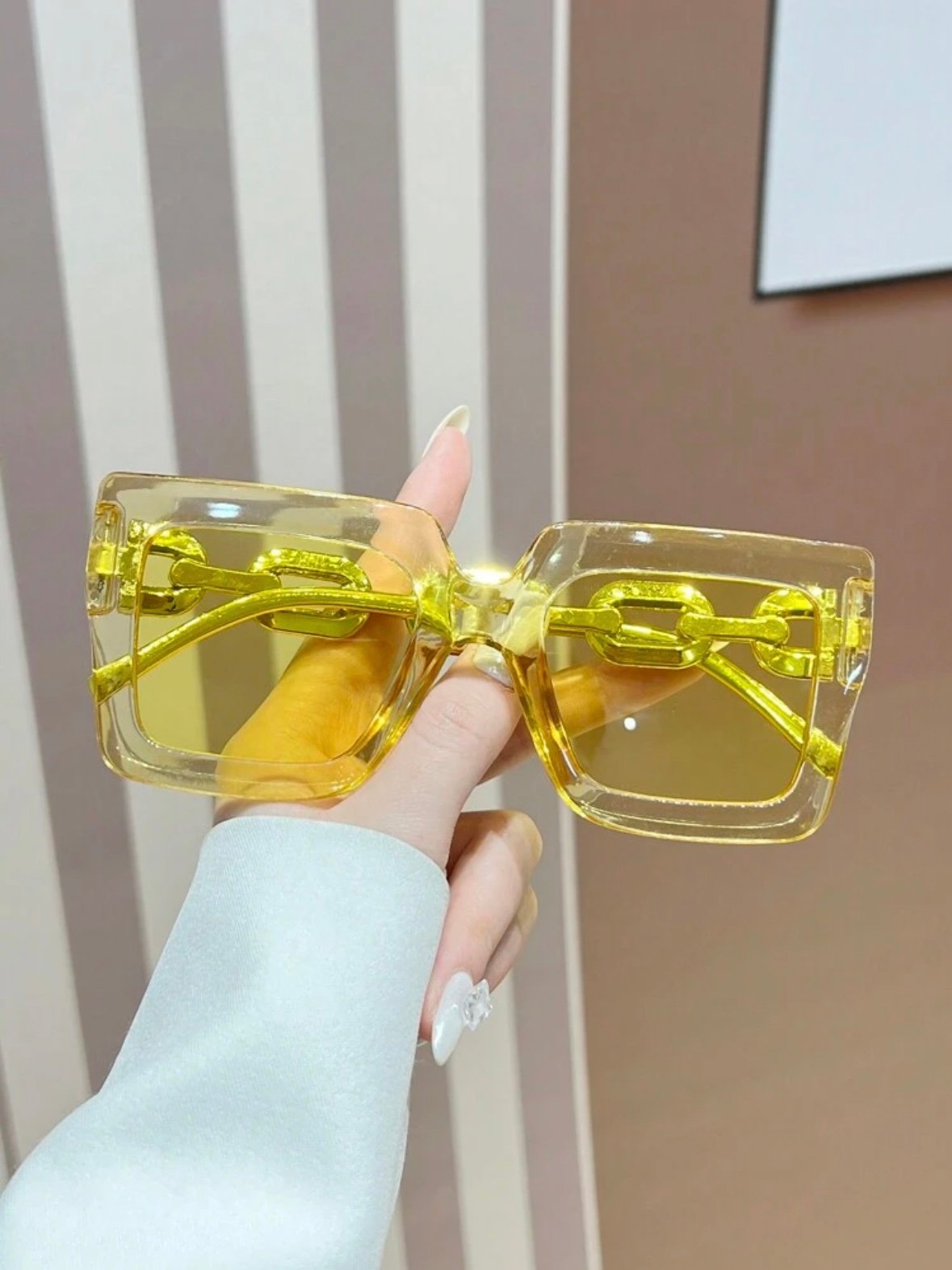 Fashionable Oversized Neon Glasses Beach Accessories (4.94)